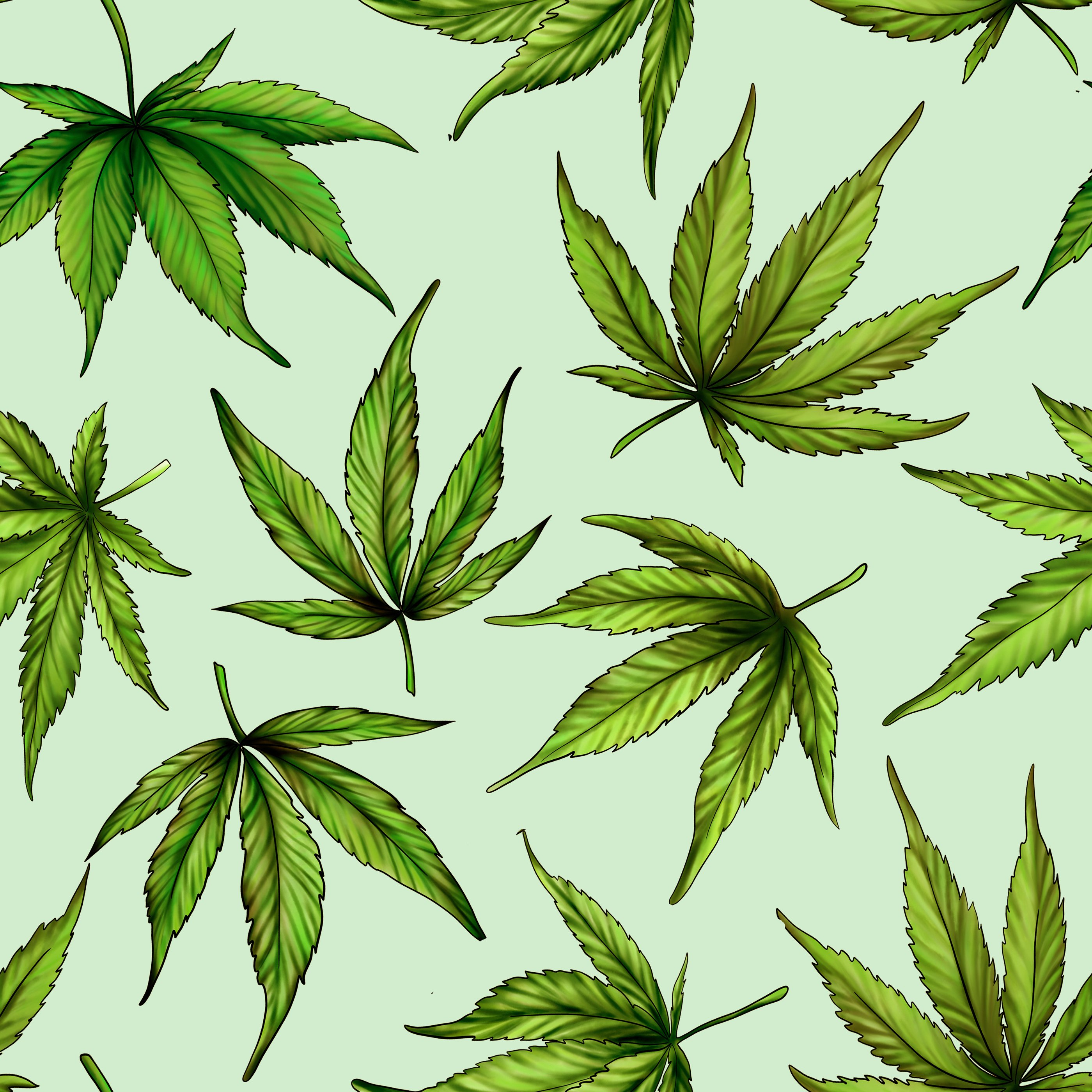 Cannabis Seamless Pattern